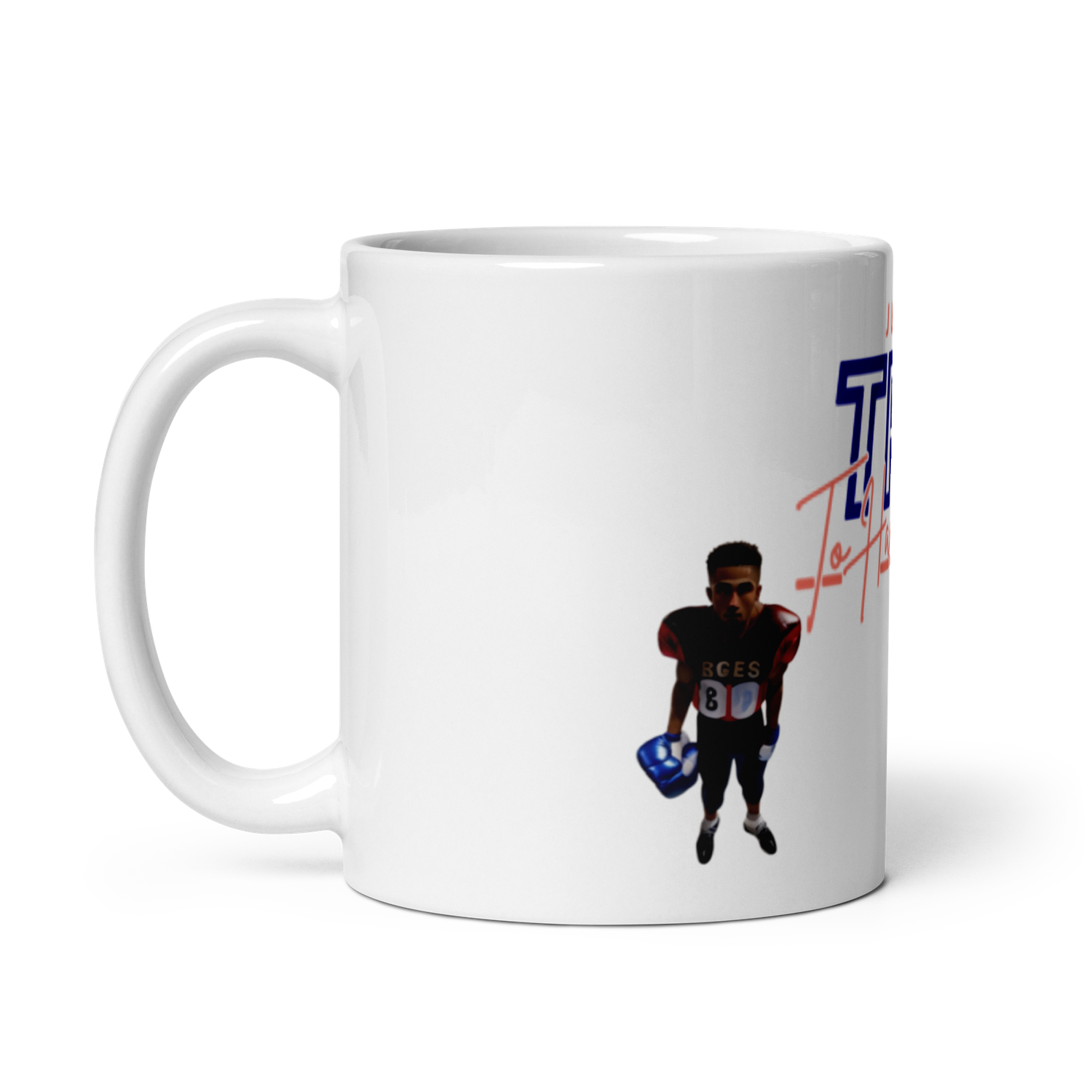 White glossy Try Me mug