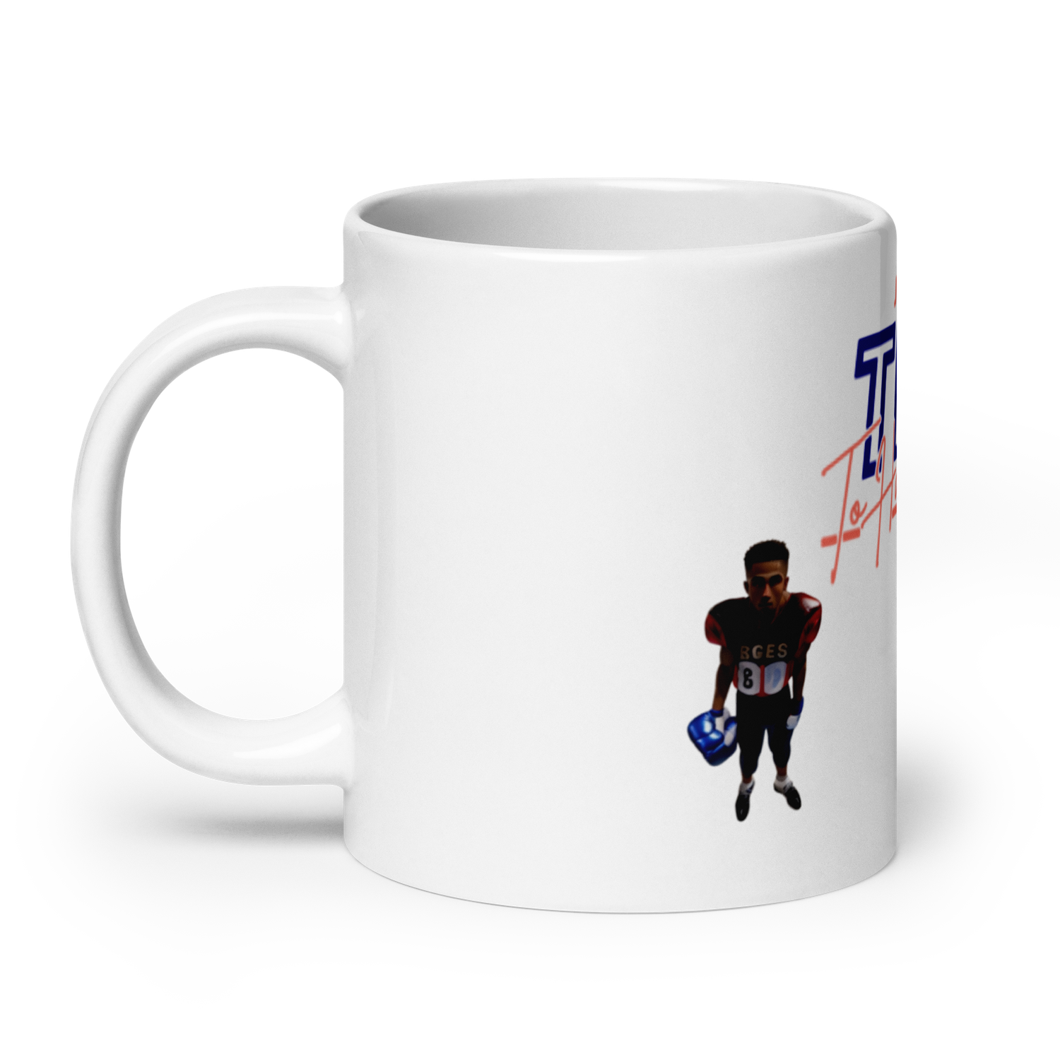 White glossy Try Me mug