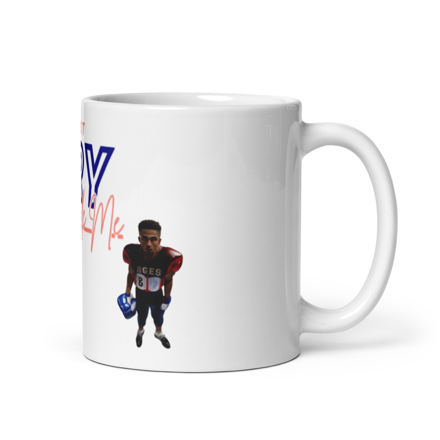 White glossy Try Me mug