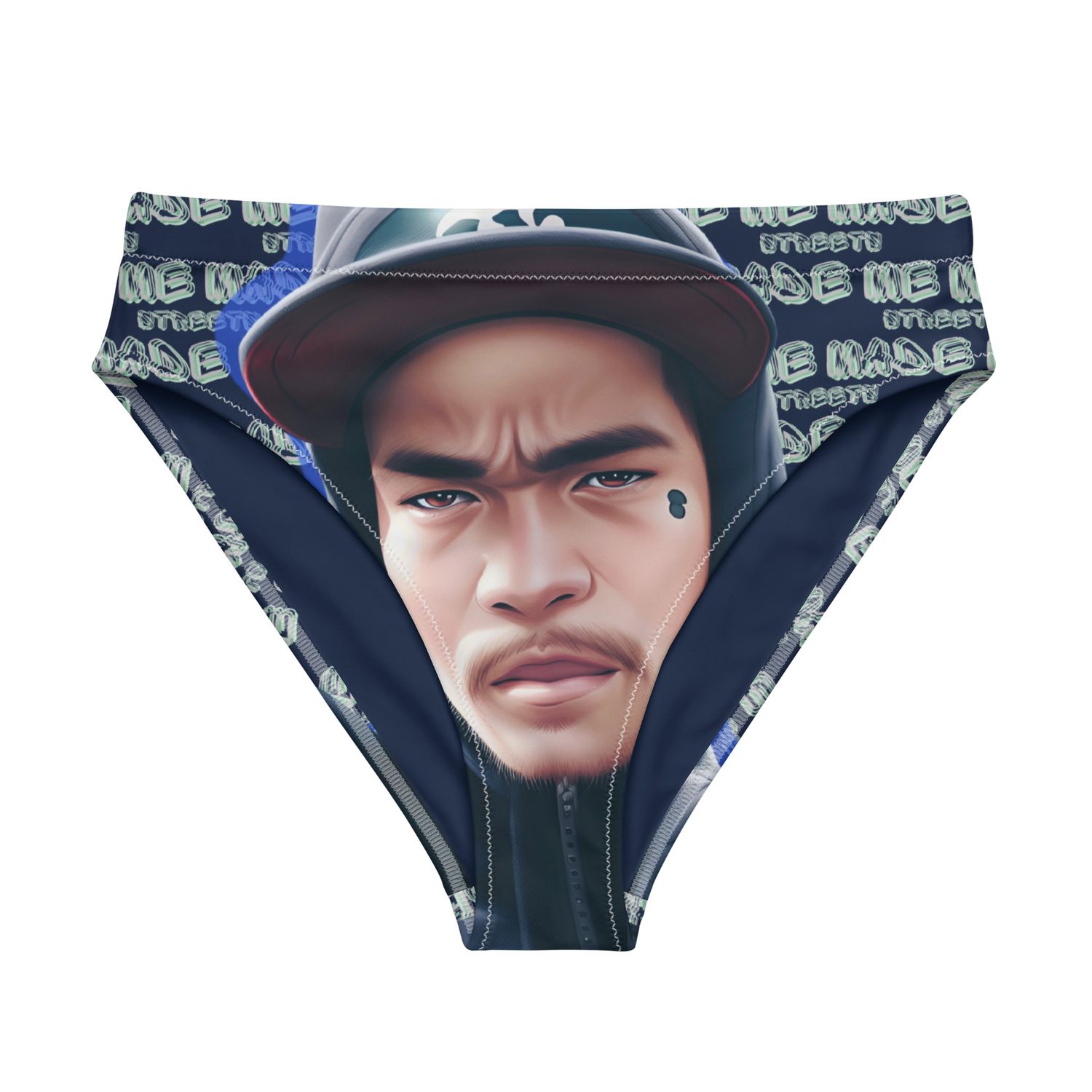 Streets Made Me high-waisted bikini bottom