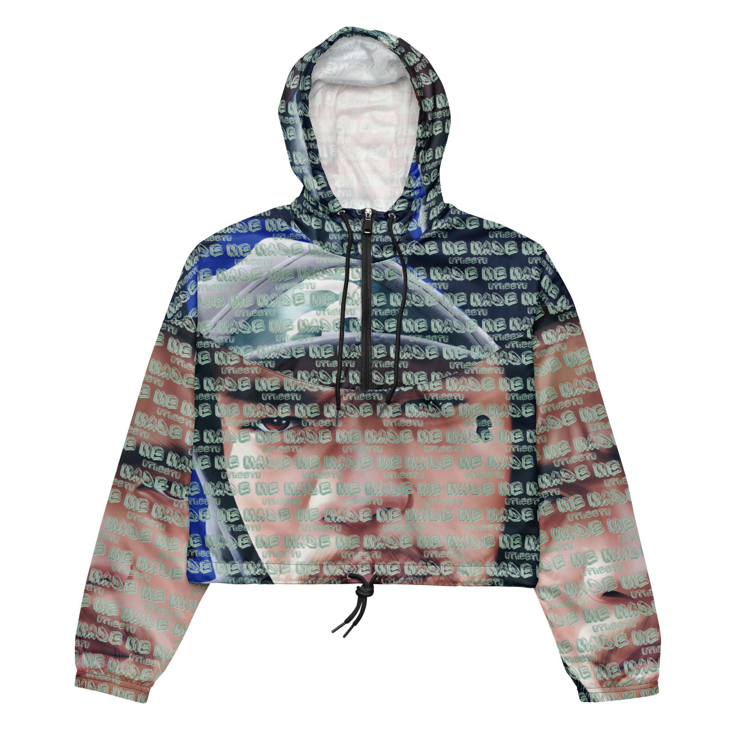 Streets Made Me cropped windbreaker