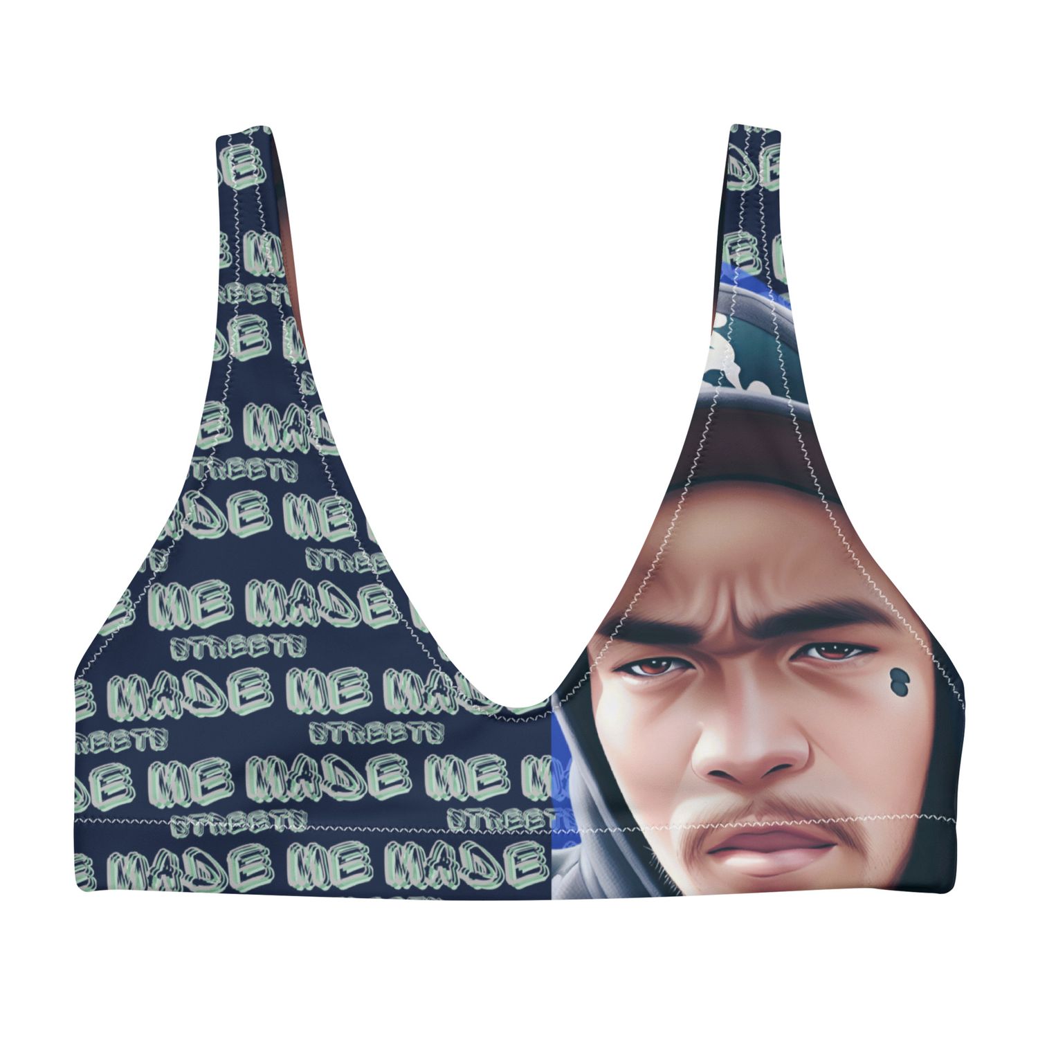 Streets Made Me padded bikini top