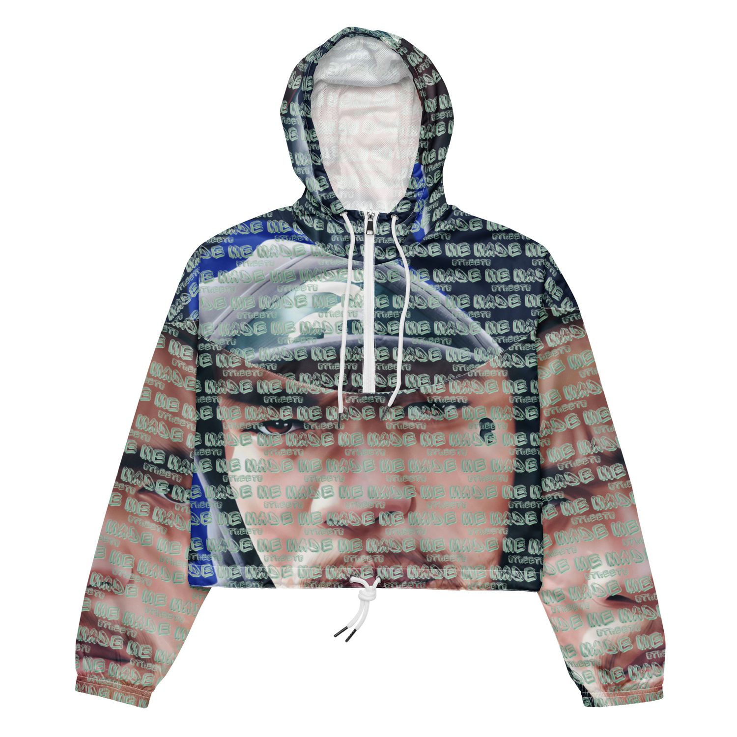 Streets Made Me cropped windbreaker
