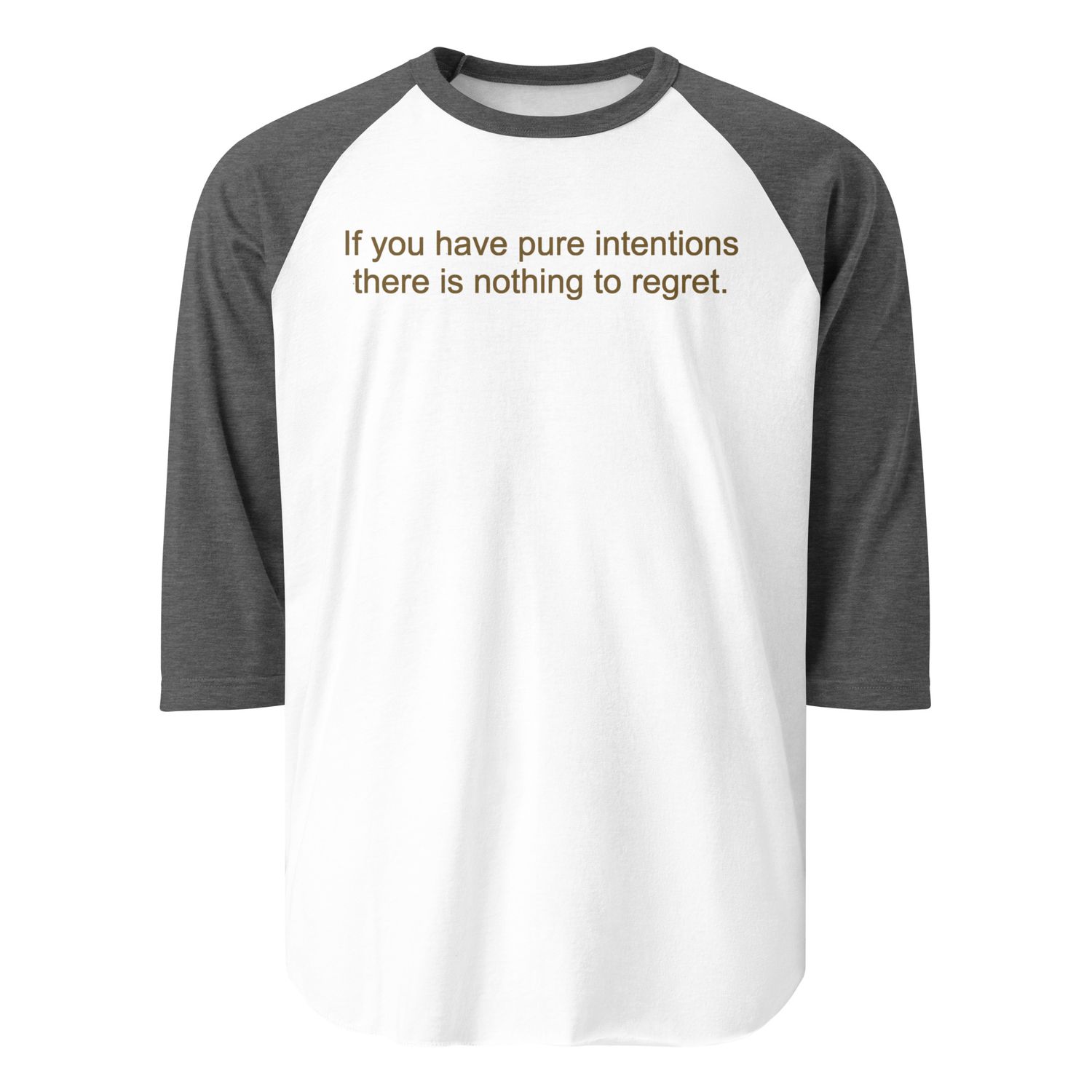 Pure Intentions 3/4 sleeve raglan shirt