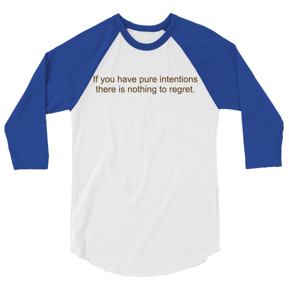 Pure Intentions 3/4 sleeve raglan shirt