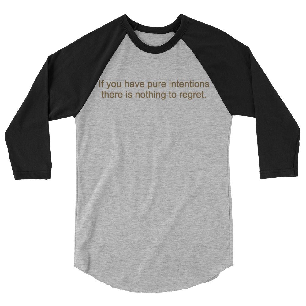 Pure Intentions 3/4 sleeve raglan shirt