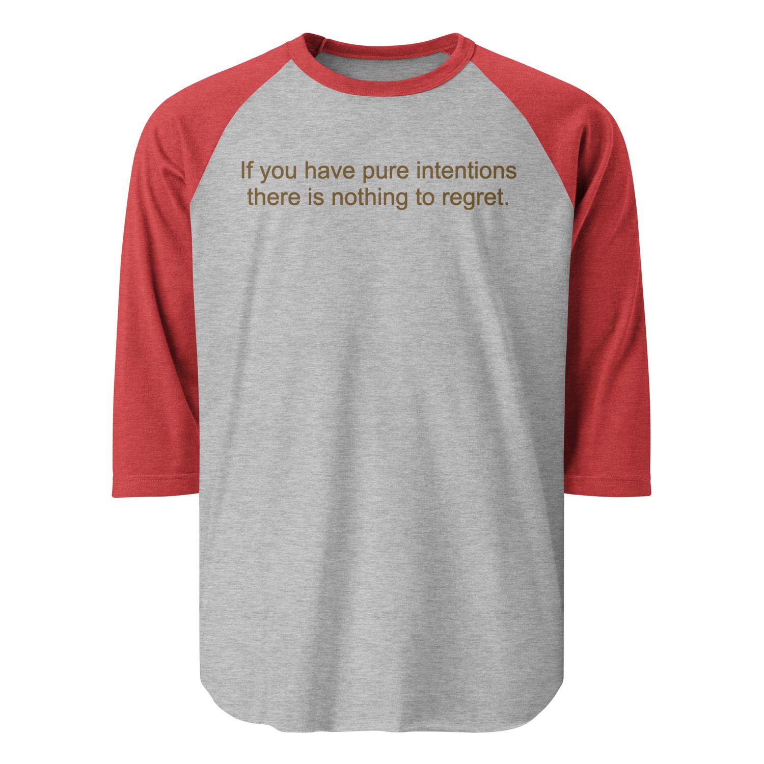 Pure Intentions 3/4 sleeve raglan shirt