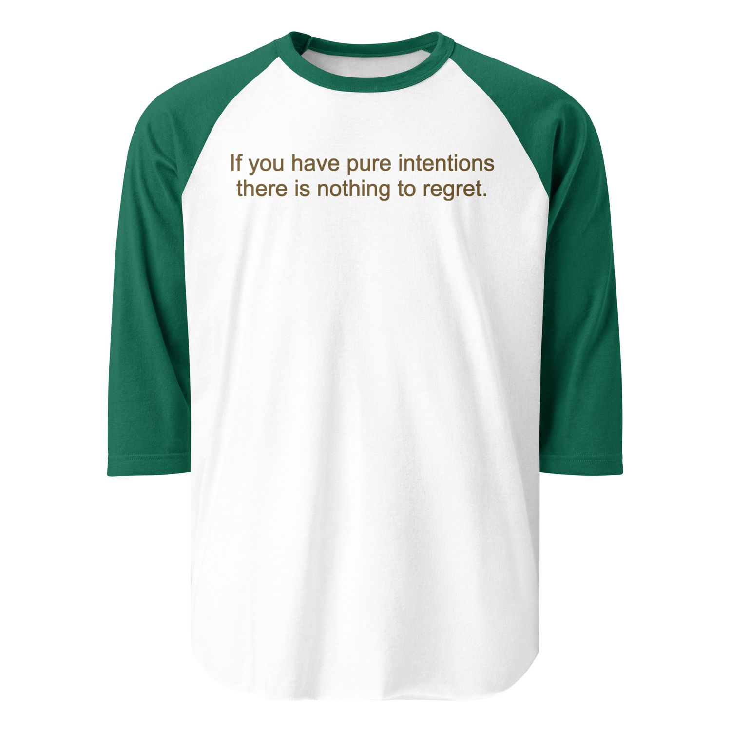 Pure Intentions 3/4 sleeve raglan shirt