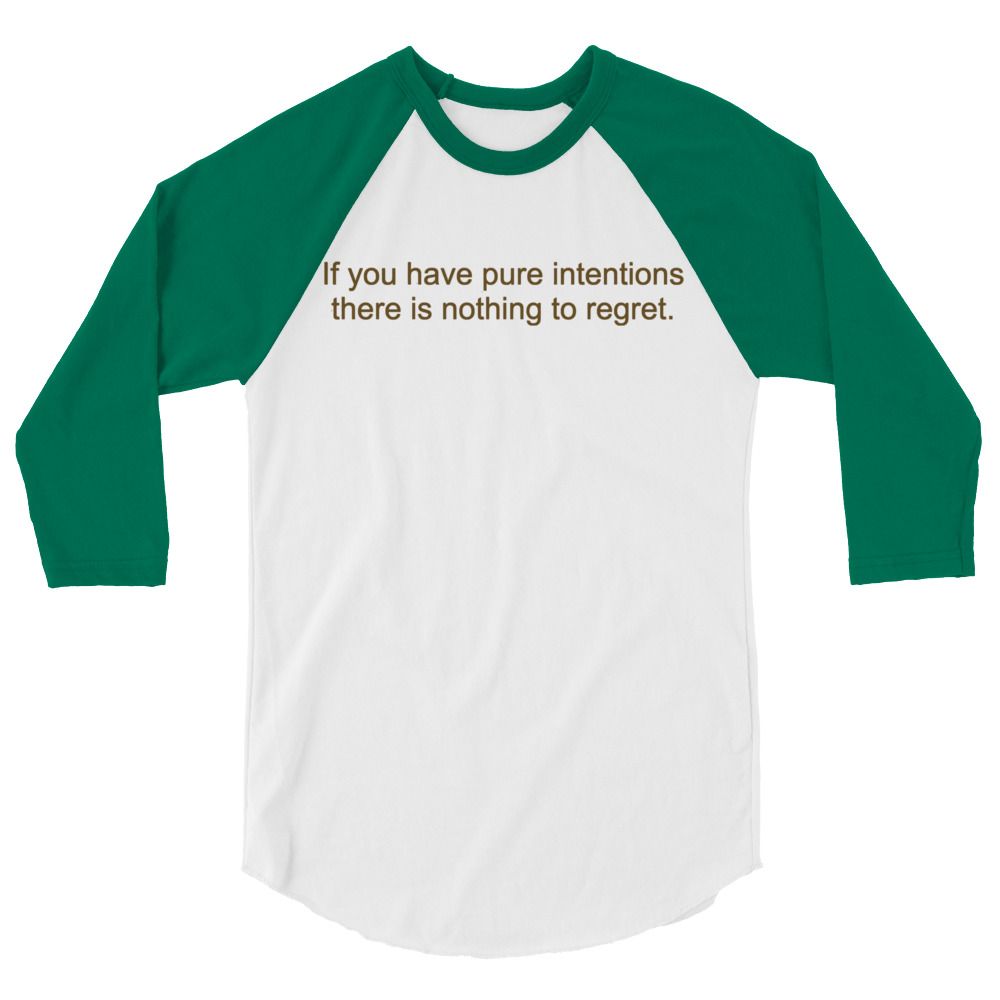 Pure Intentions 3/4 sleeve raglan shirt