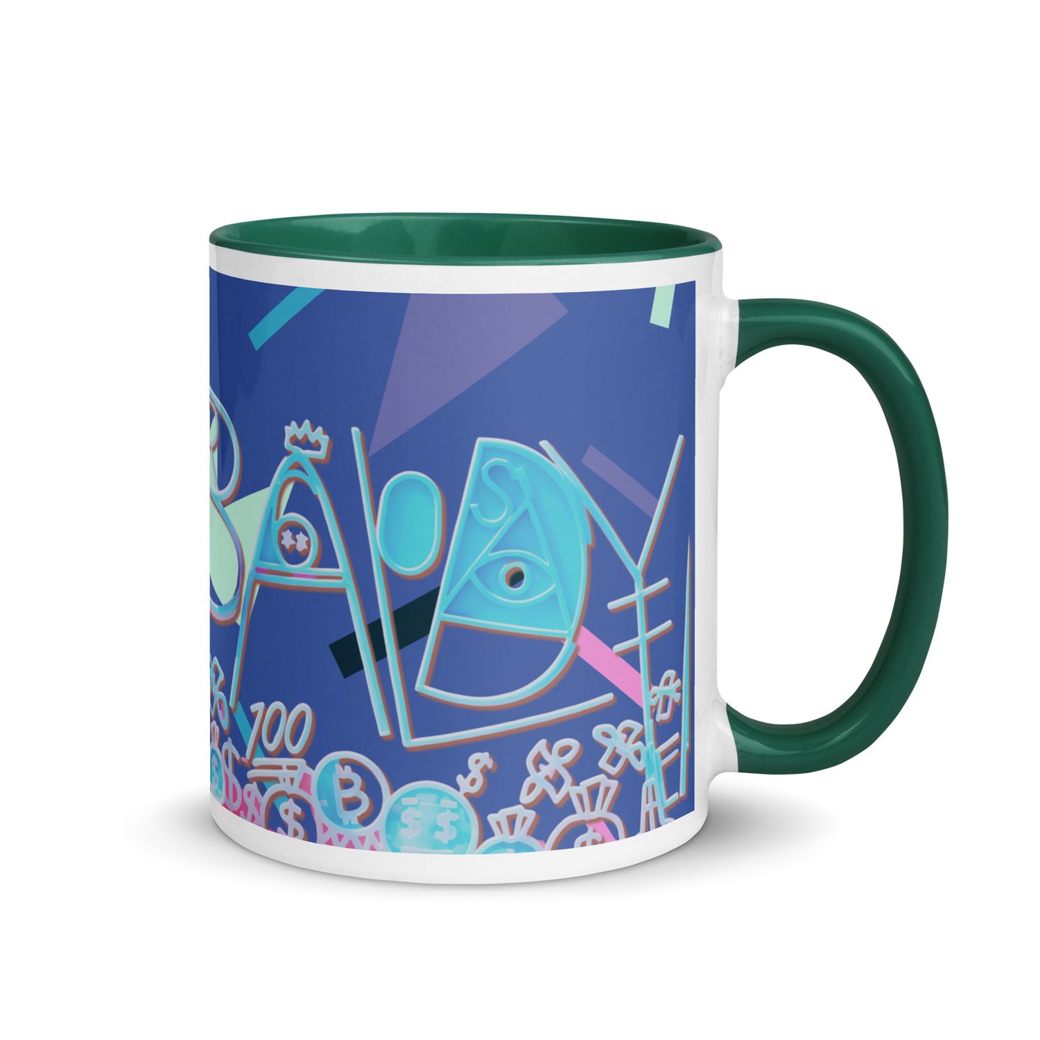 Baldy Mug with Color Inside