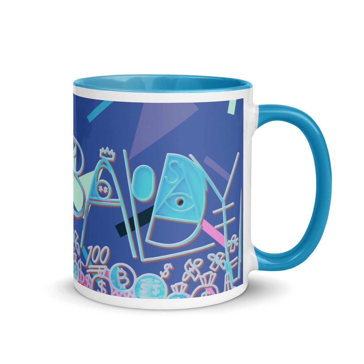 Baldy Mug with Color Inside