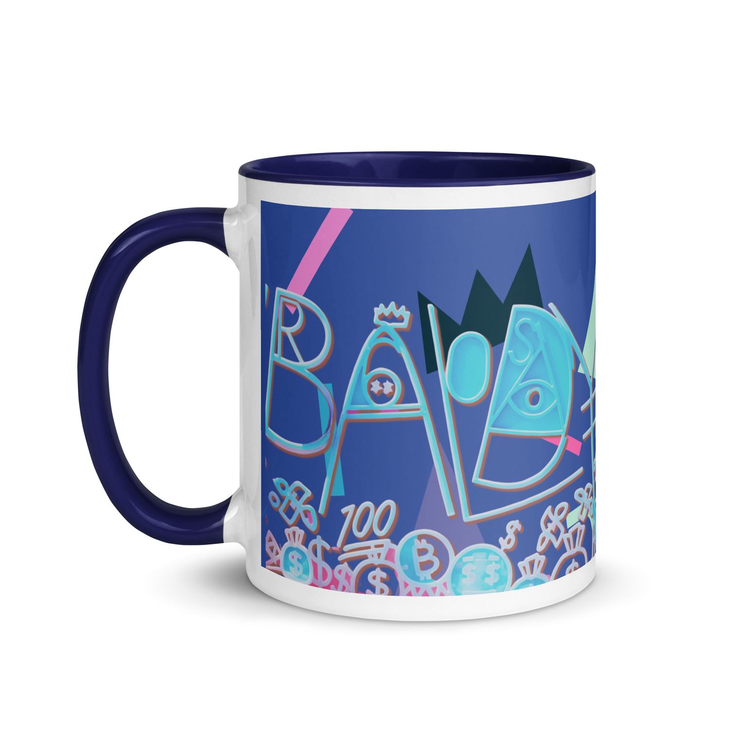 Baldy Mug with Color Inside