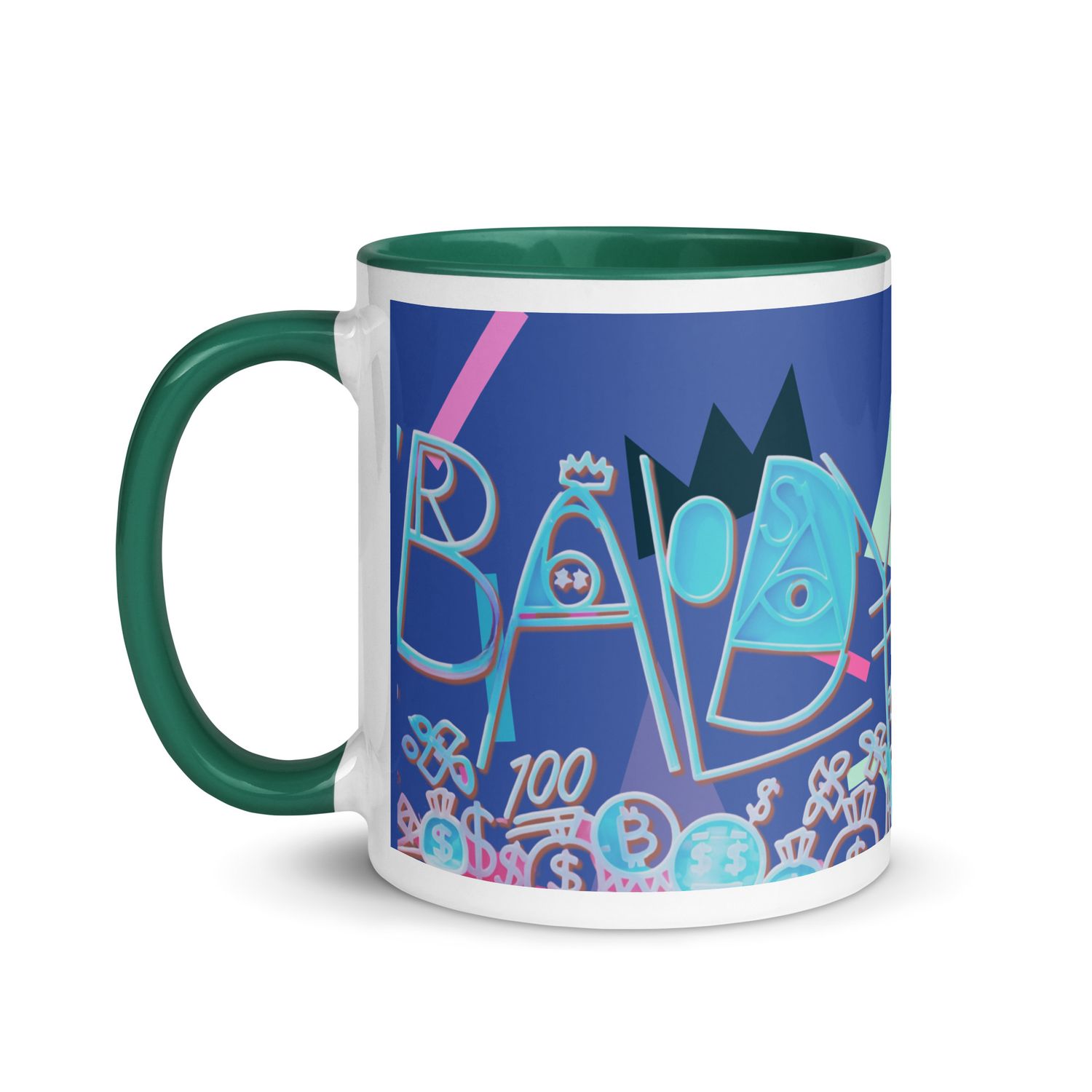 Baldy Mug with Color Inside