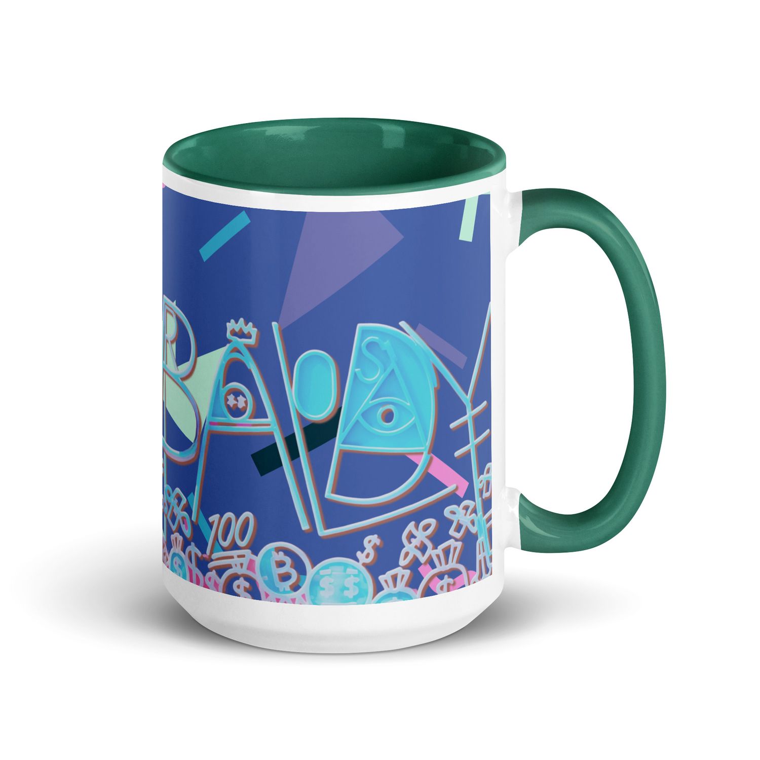 Baldy Mug with Color Inside