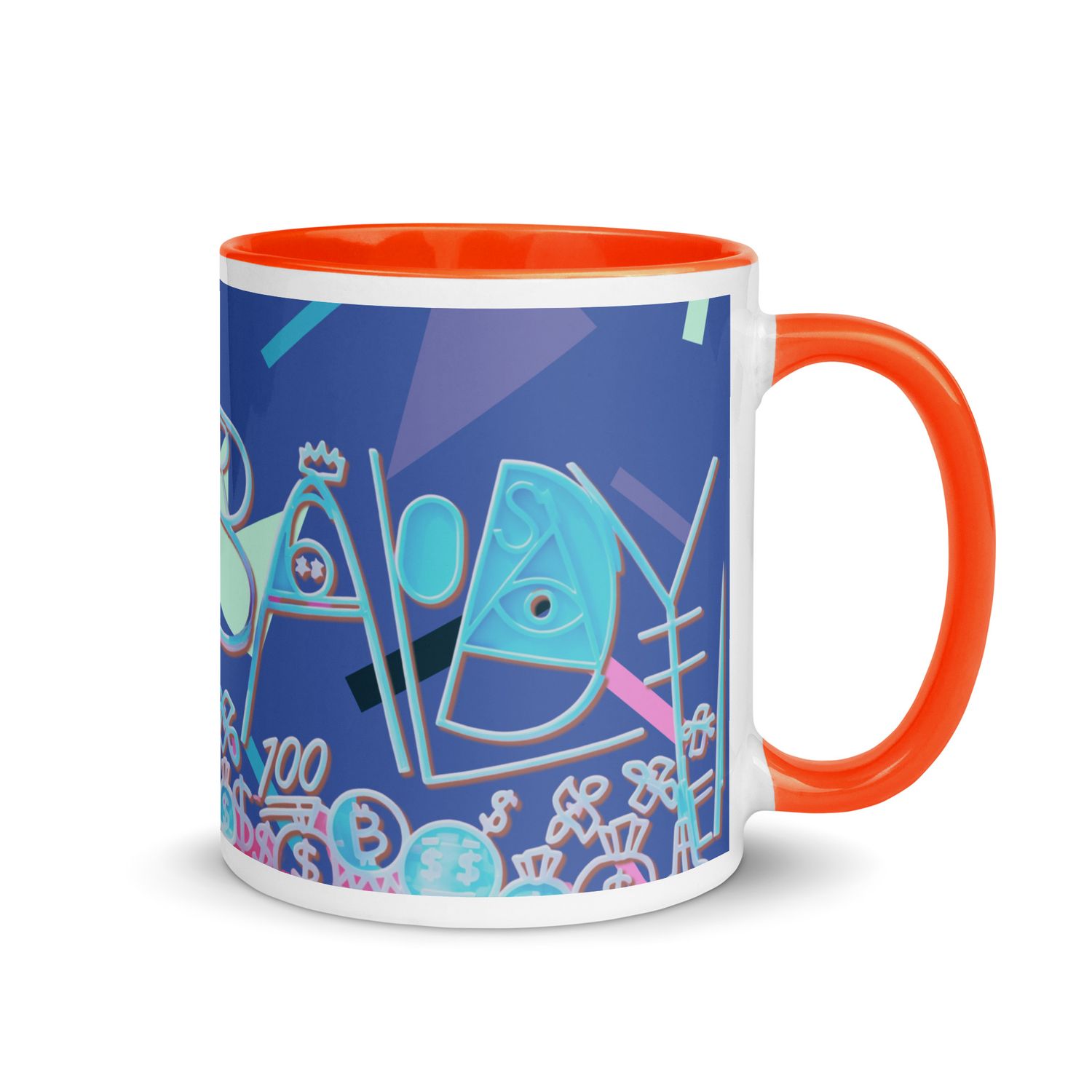 Baldy Mug with Color Inside