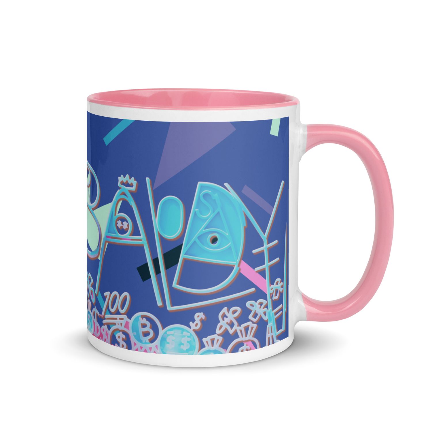 Baldy Mug with Color Inside