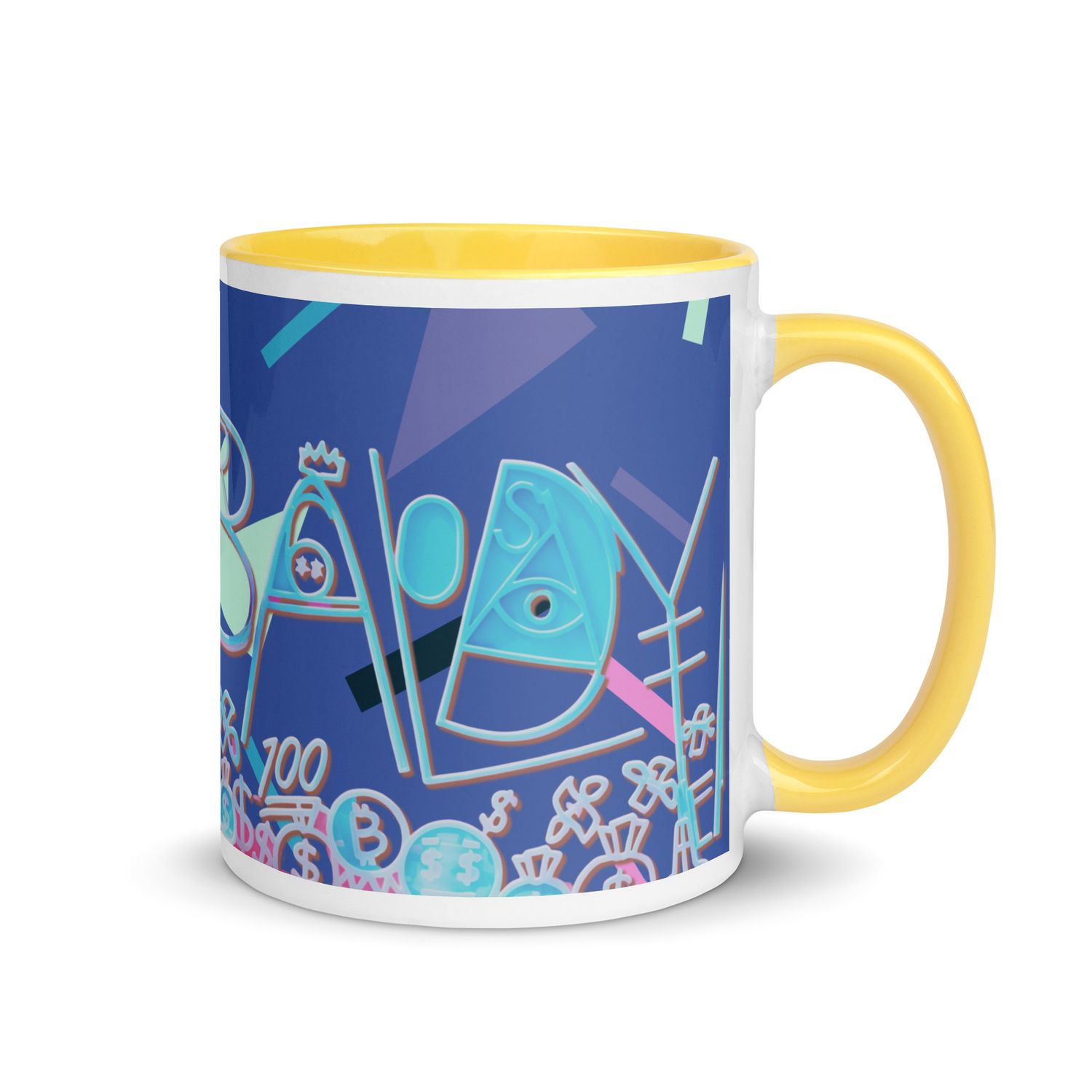Baldy Mug with Color Inside