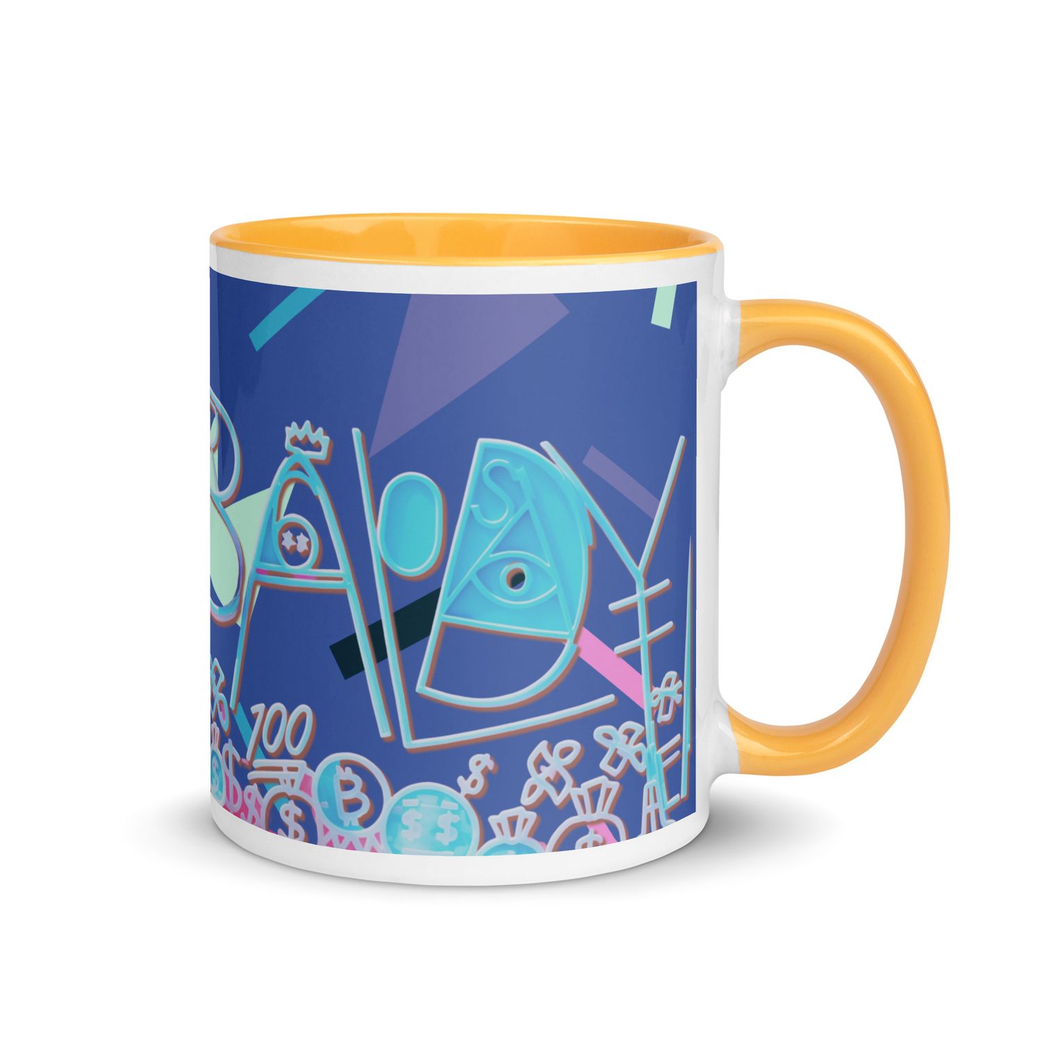 Baldy Mug with Color Inside