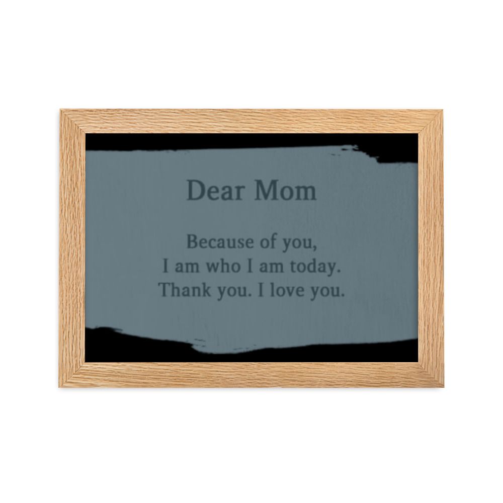 Dear Mom matte paper poster