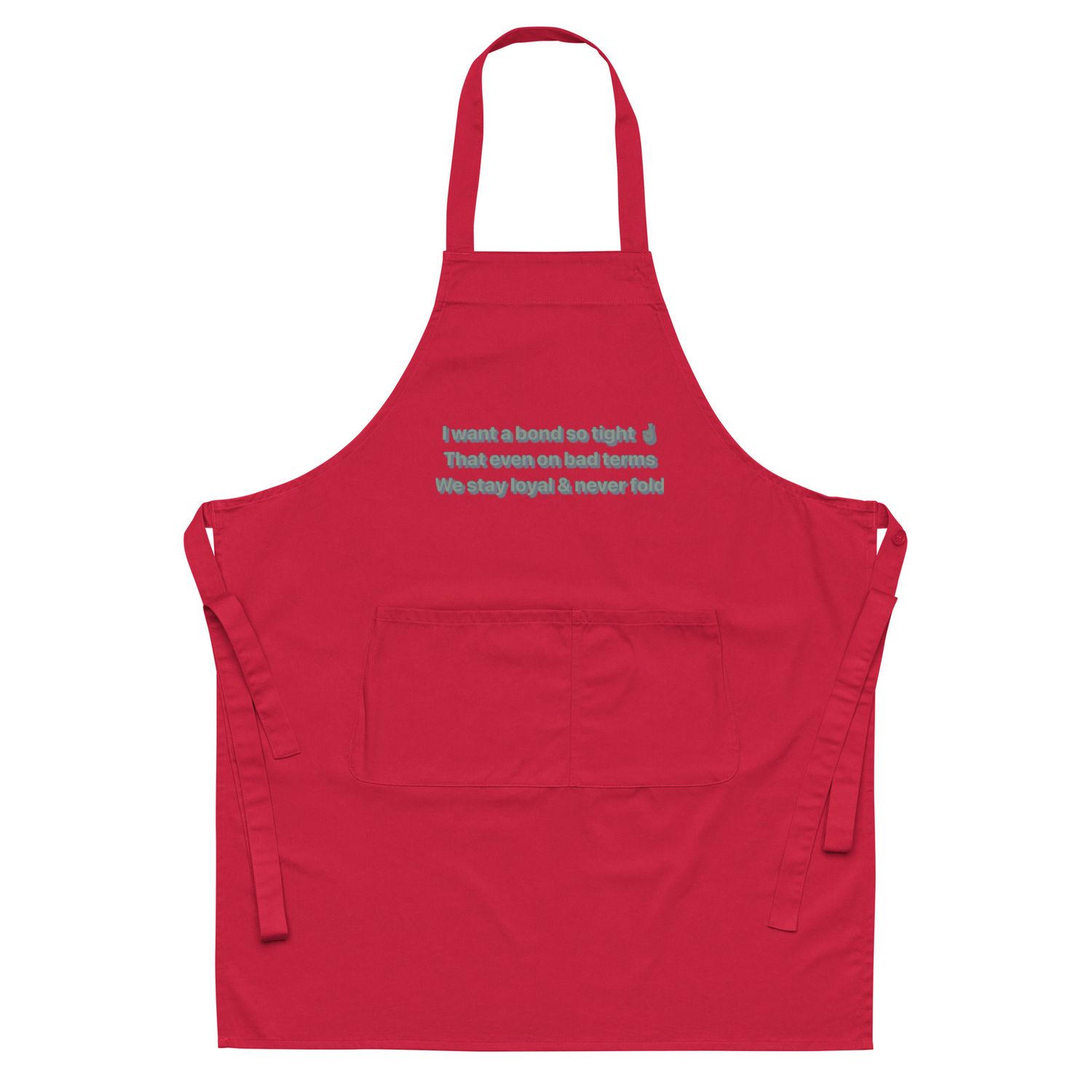 I Want A Bond cotton apron
