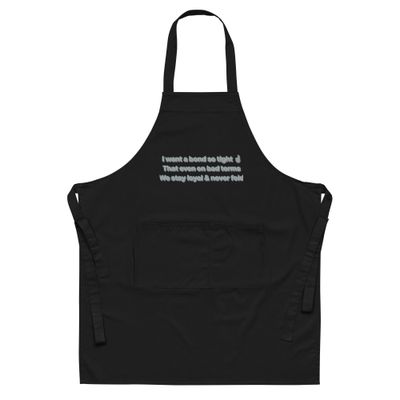 I Want A Bond cotton apron
