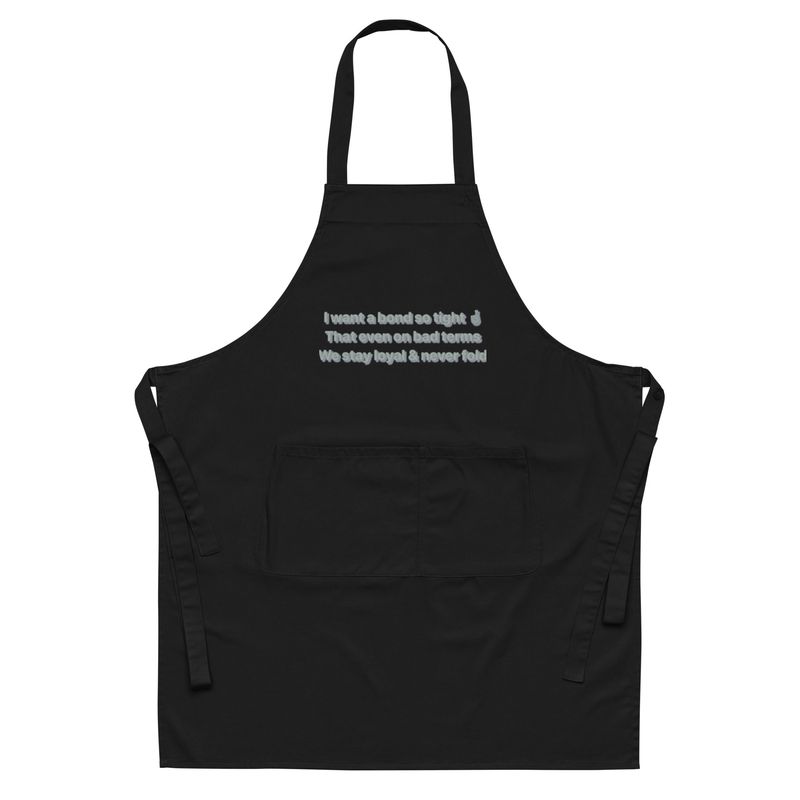I Want A Bond cotton apron
