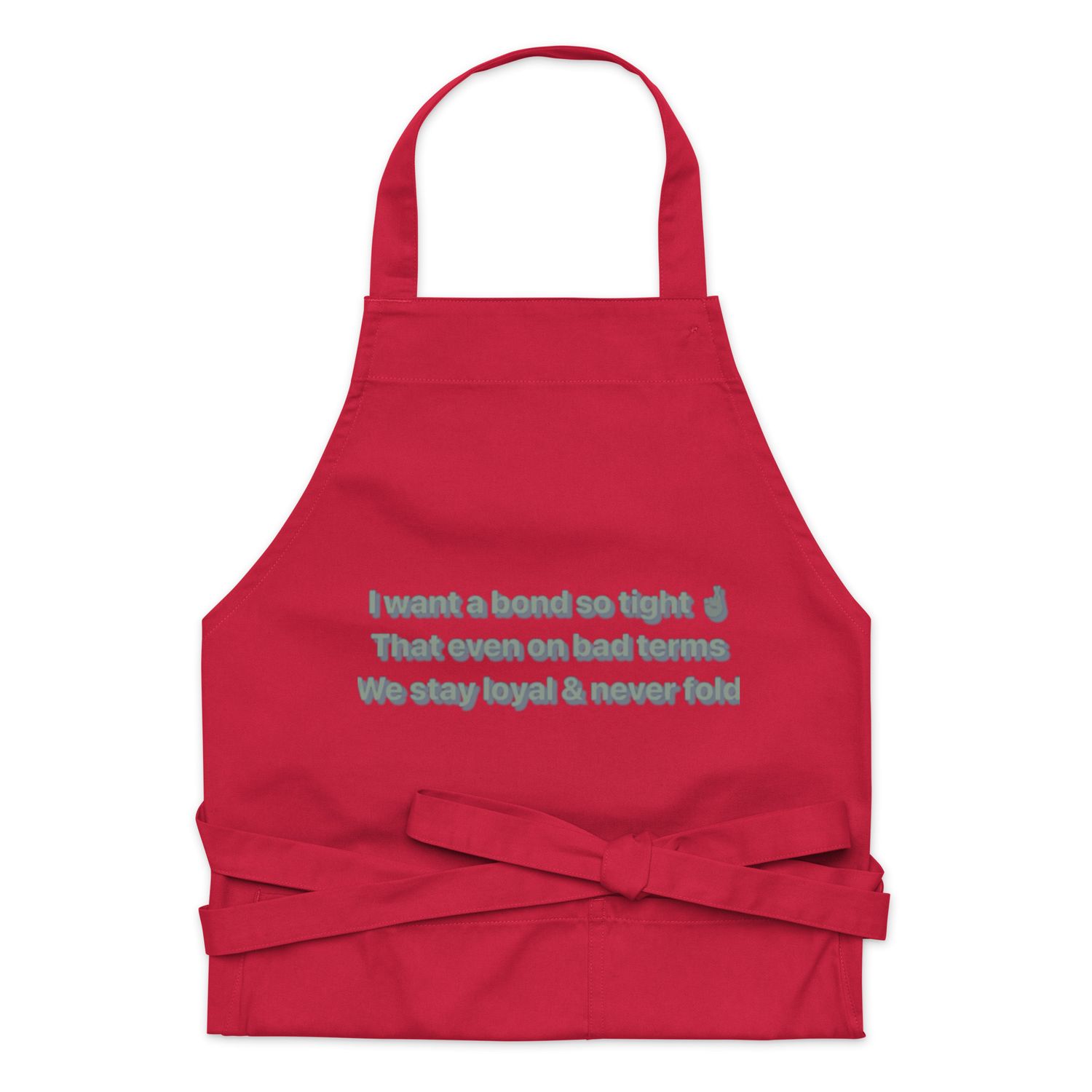 I Want A Bond cotton apron