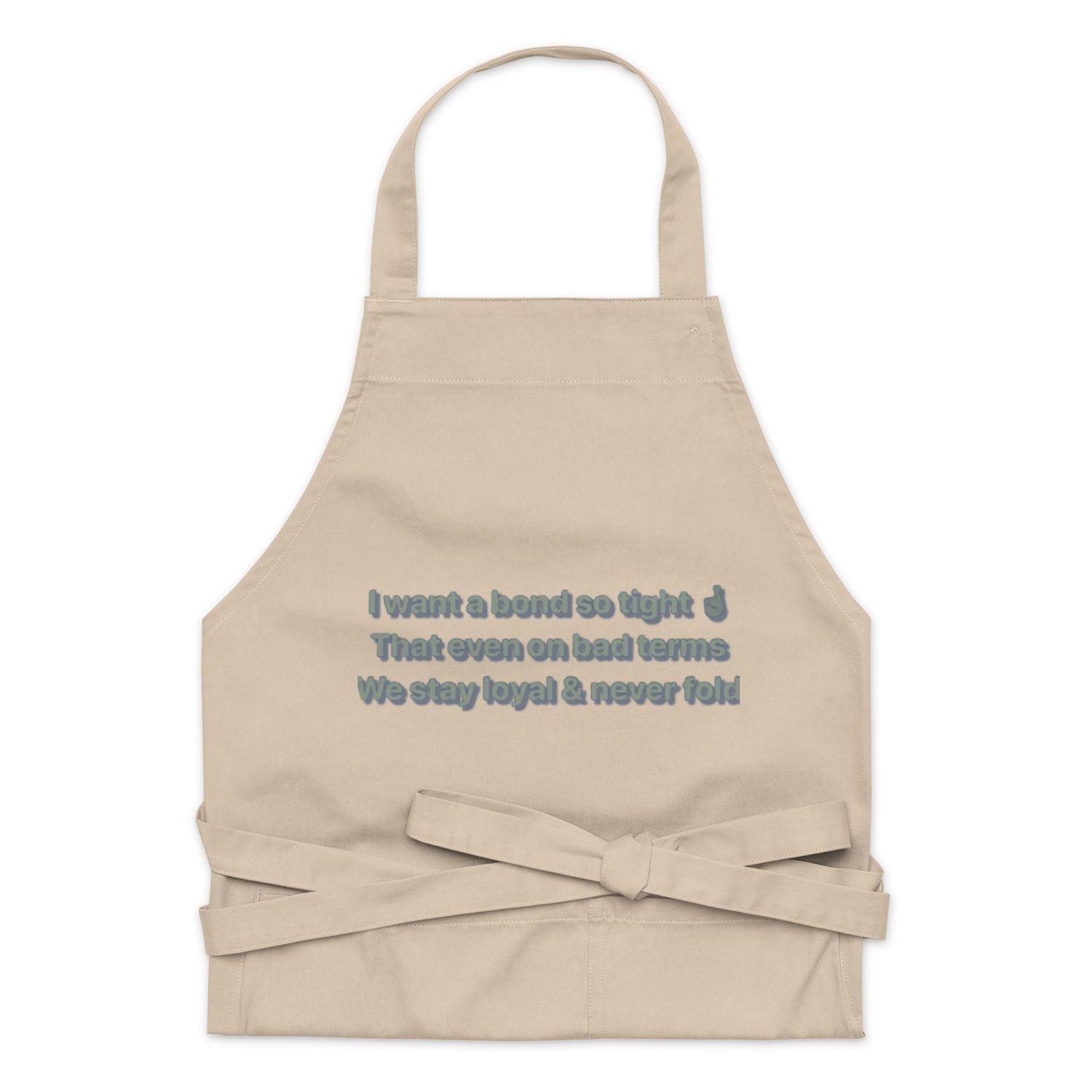 I Want A Bond cotton apron
