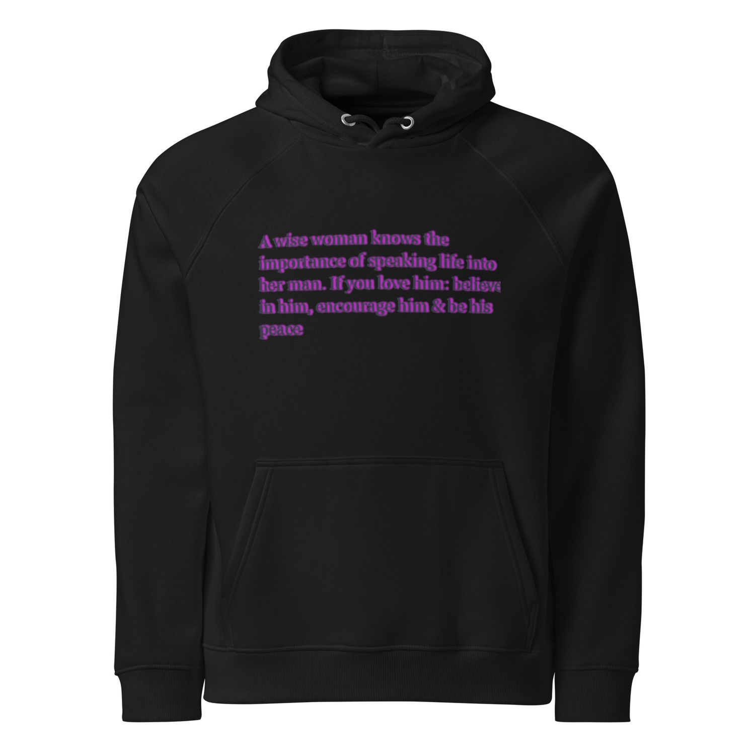 A Wise Woman eco raglan hoodie