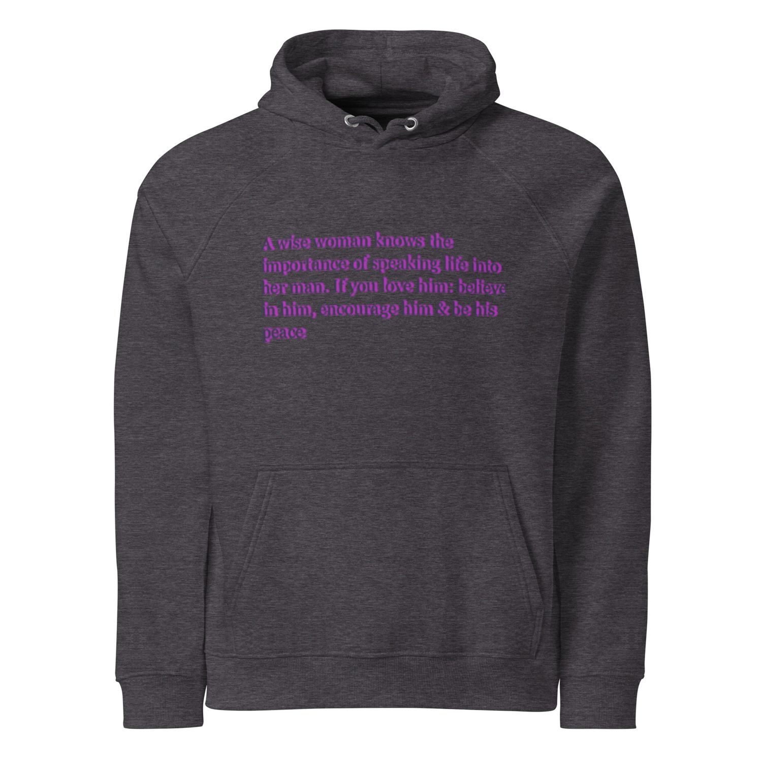 A Wise Woman eco raglan hoodie