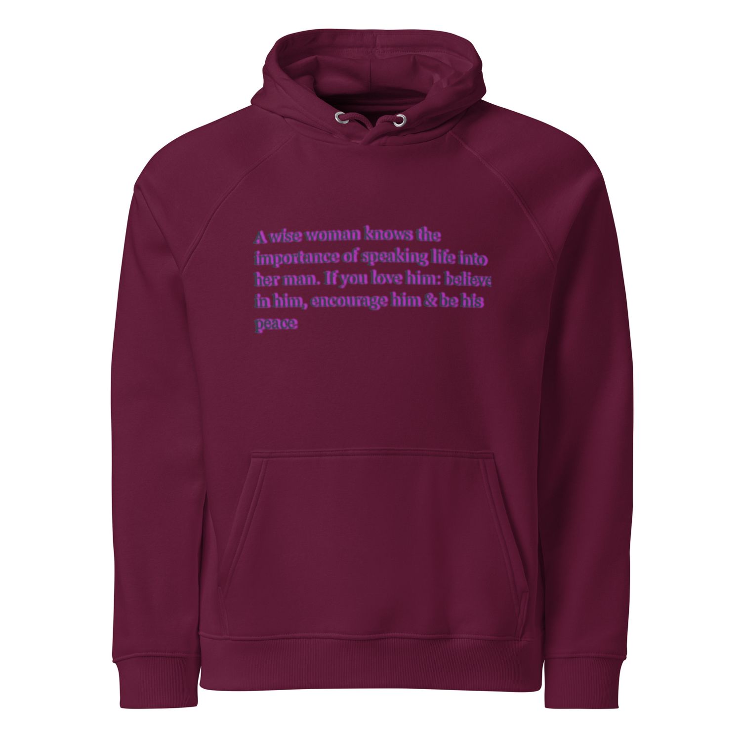A Wise Woman eco raglan hoodie