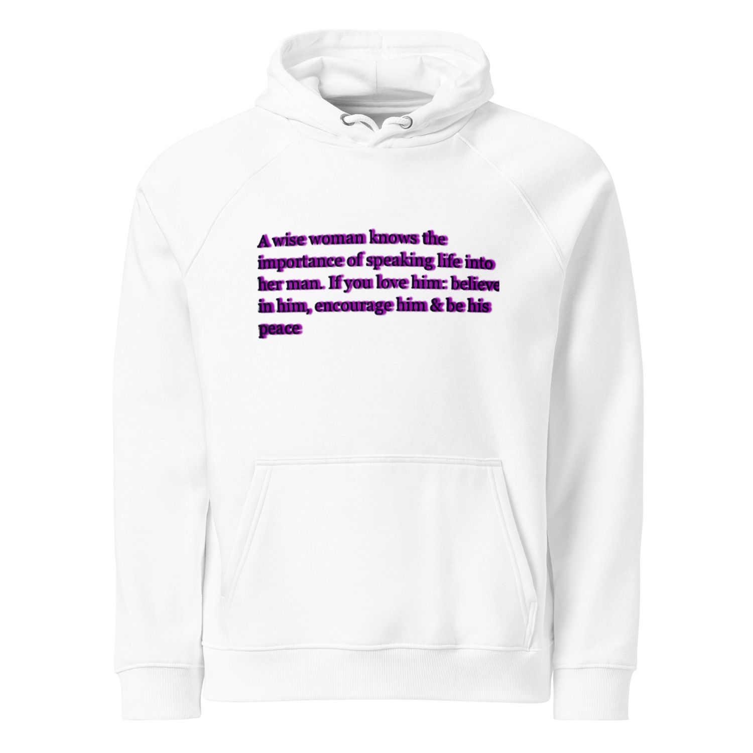A Wise Woman eco raglan hoodie