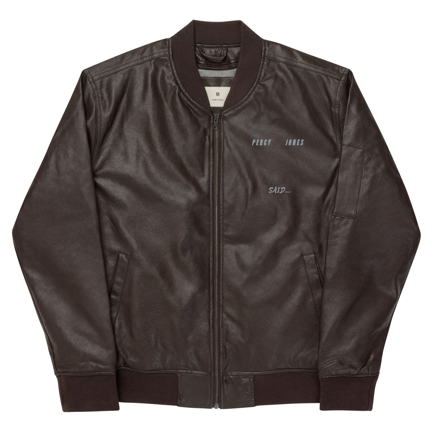Percy Jones Said Leather Bomber Jacket
