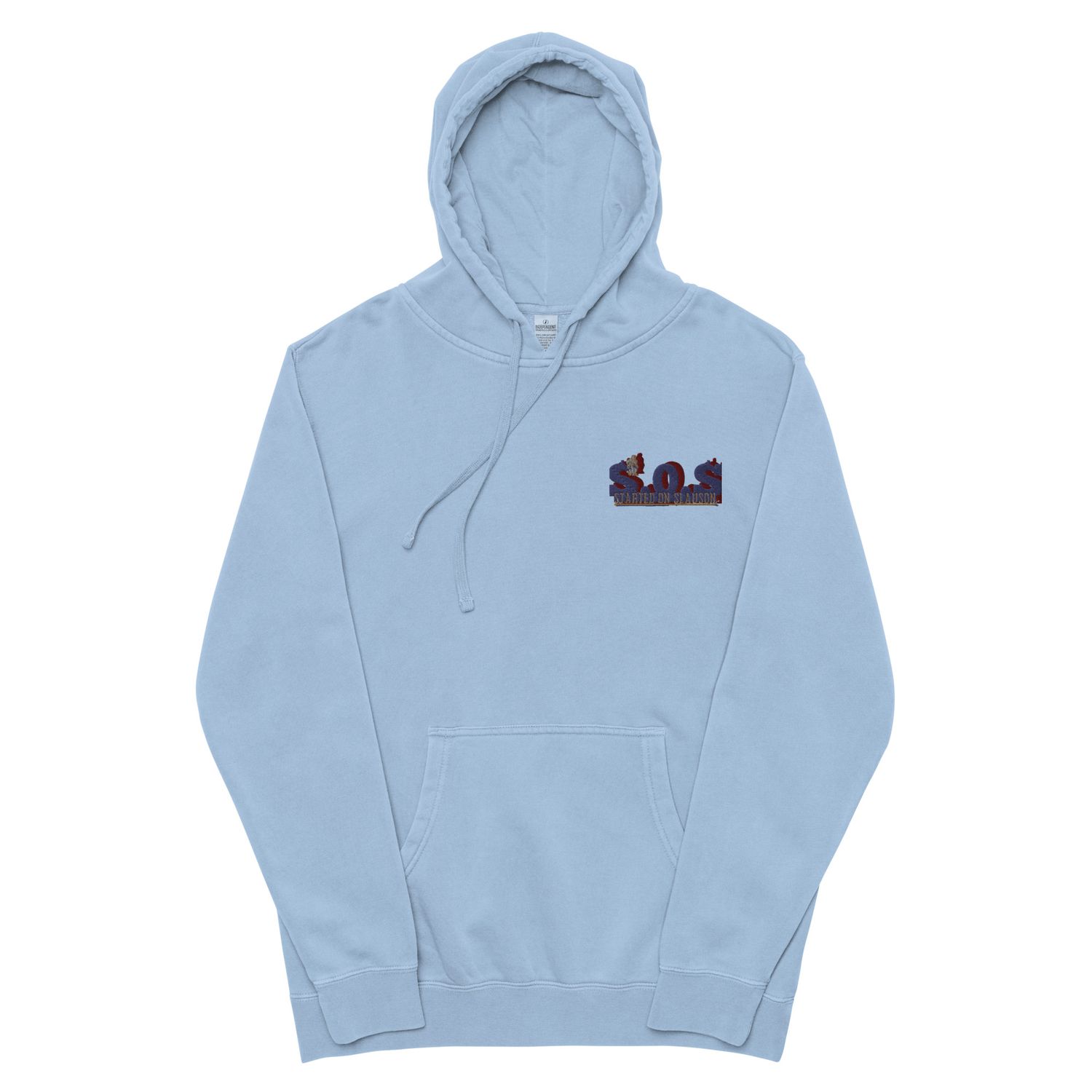 S.O.S pigment-dyed hoodie