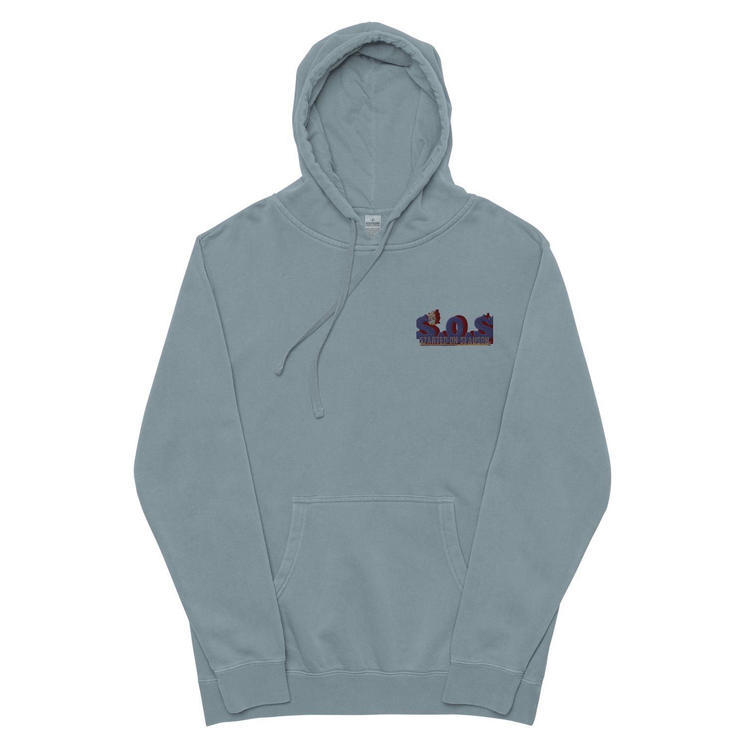 S.O.S pigment-dyed hoodie
