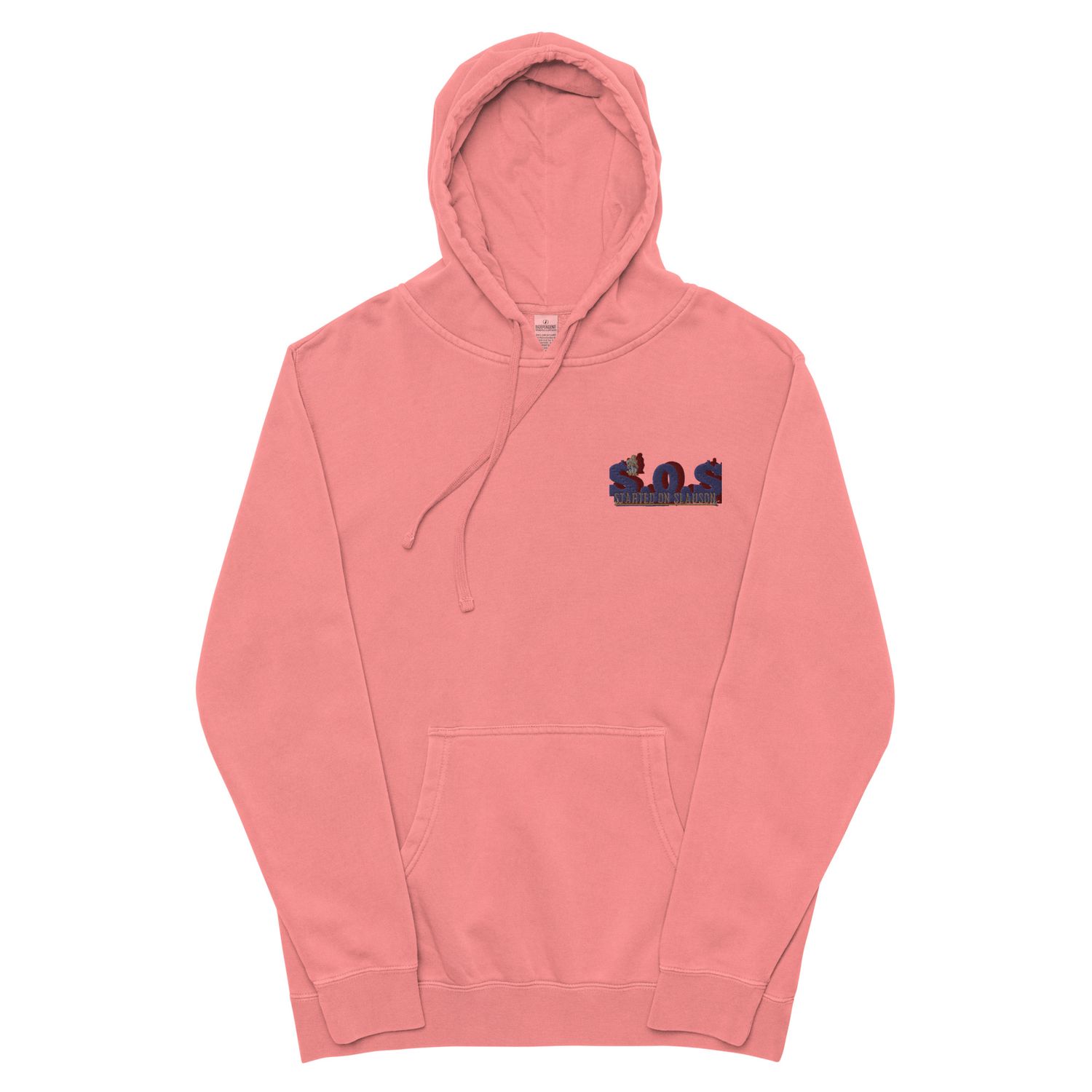 S.O.S pigment-dyed hoodie