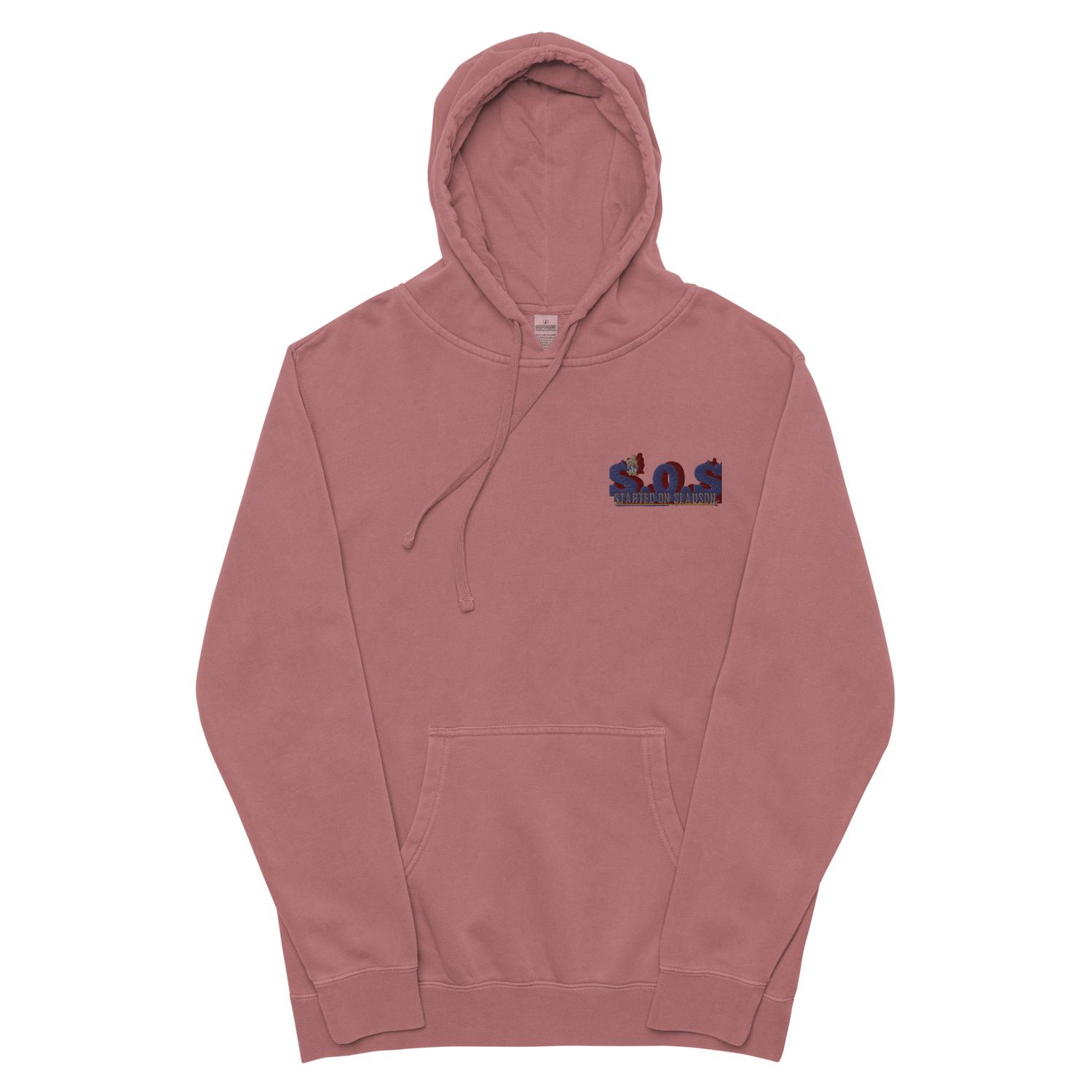 S.O.S pigment-dyed hoodie