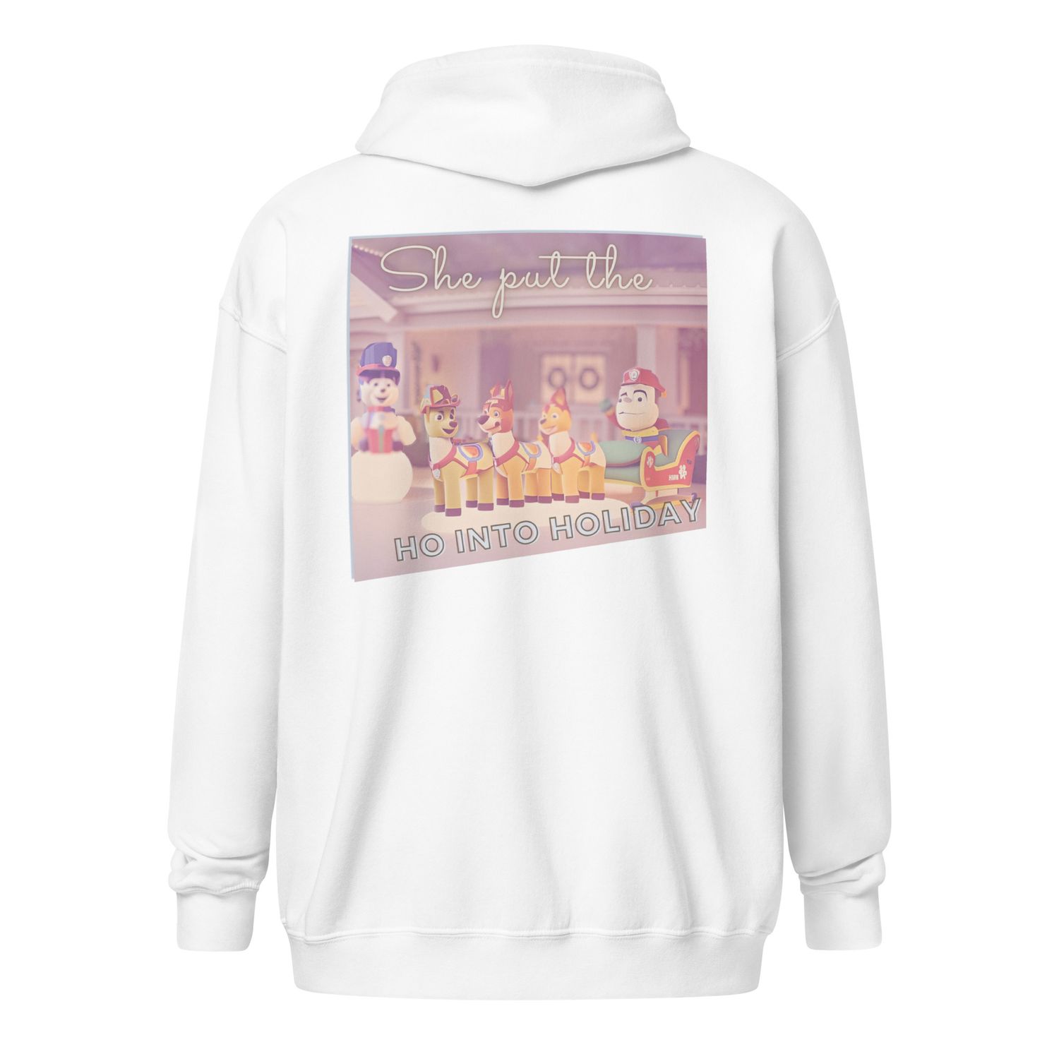 Into Holiday zip hoodie