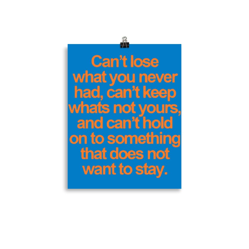 Can&#39;t paper poster
