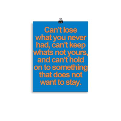 Can&#39;t paper poster