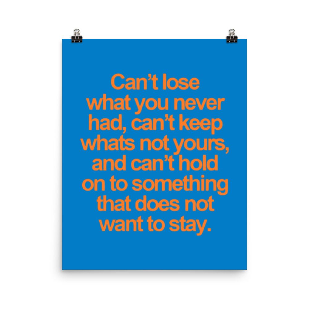 Can&#39;t paper poster