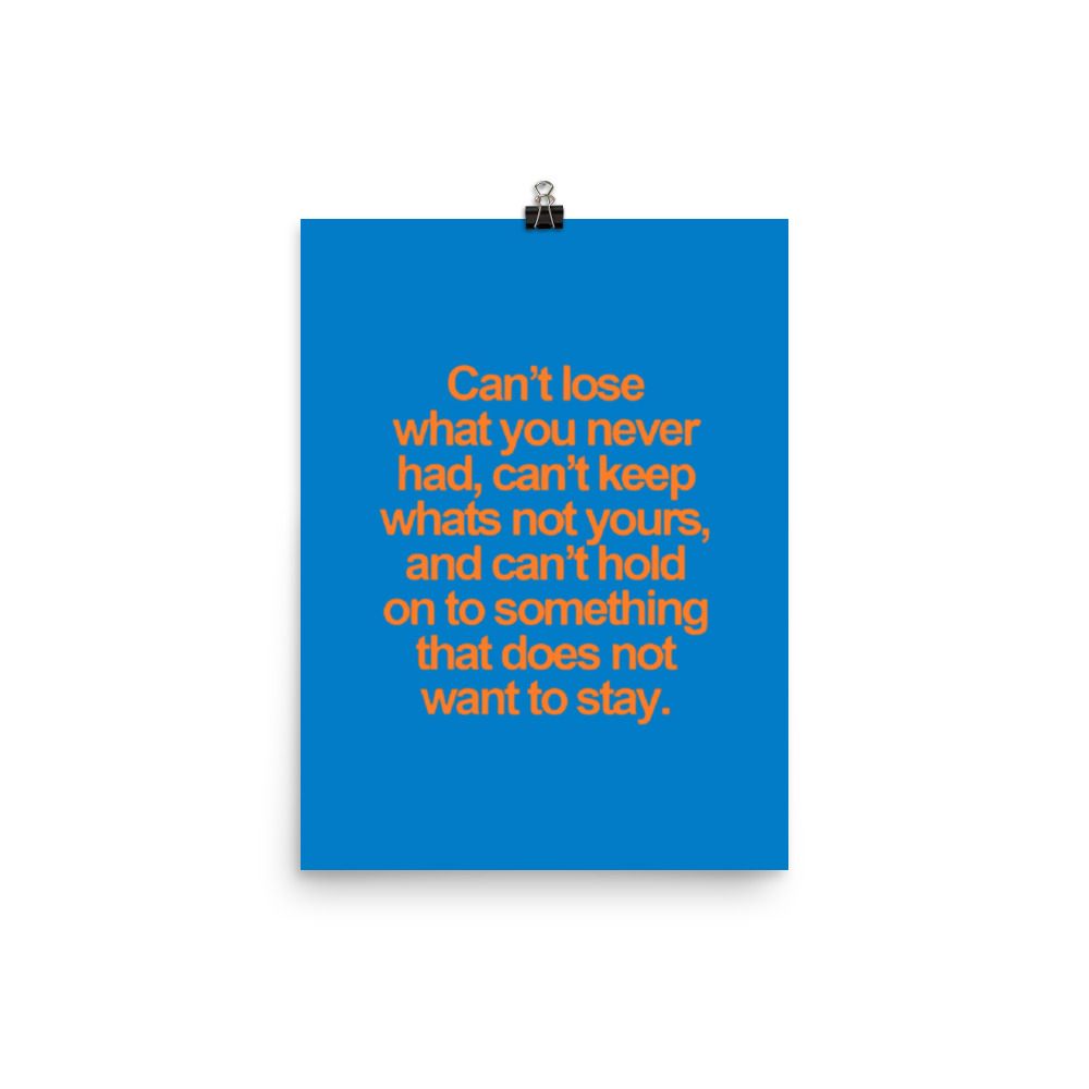 Can&#39;t paper poster