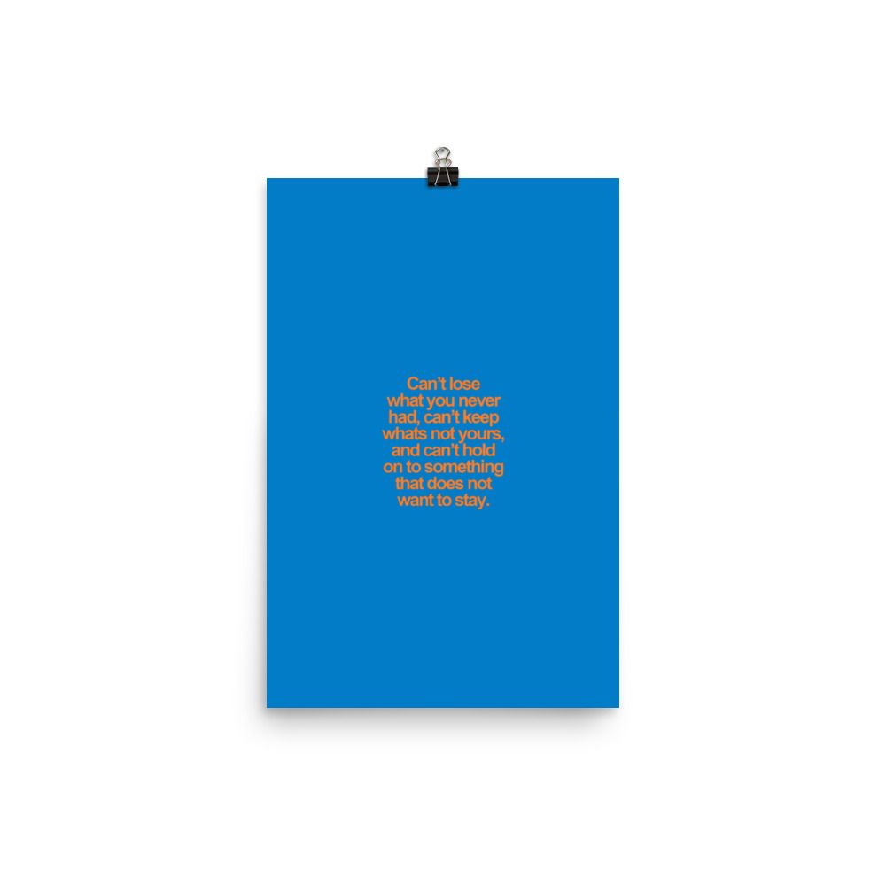 Can&#39;t paper poster