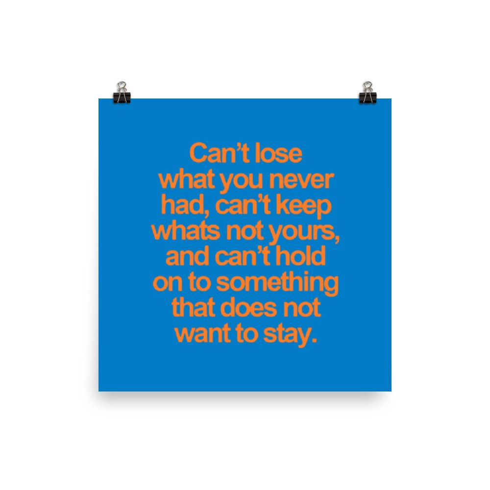 Can&#39;t paper poster
