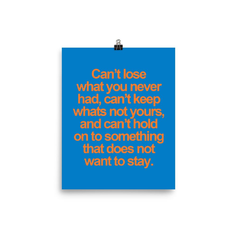Can&#39;t paper poster