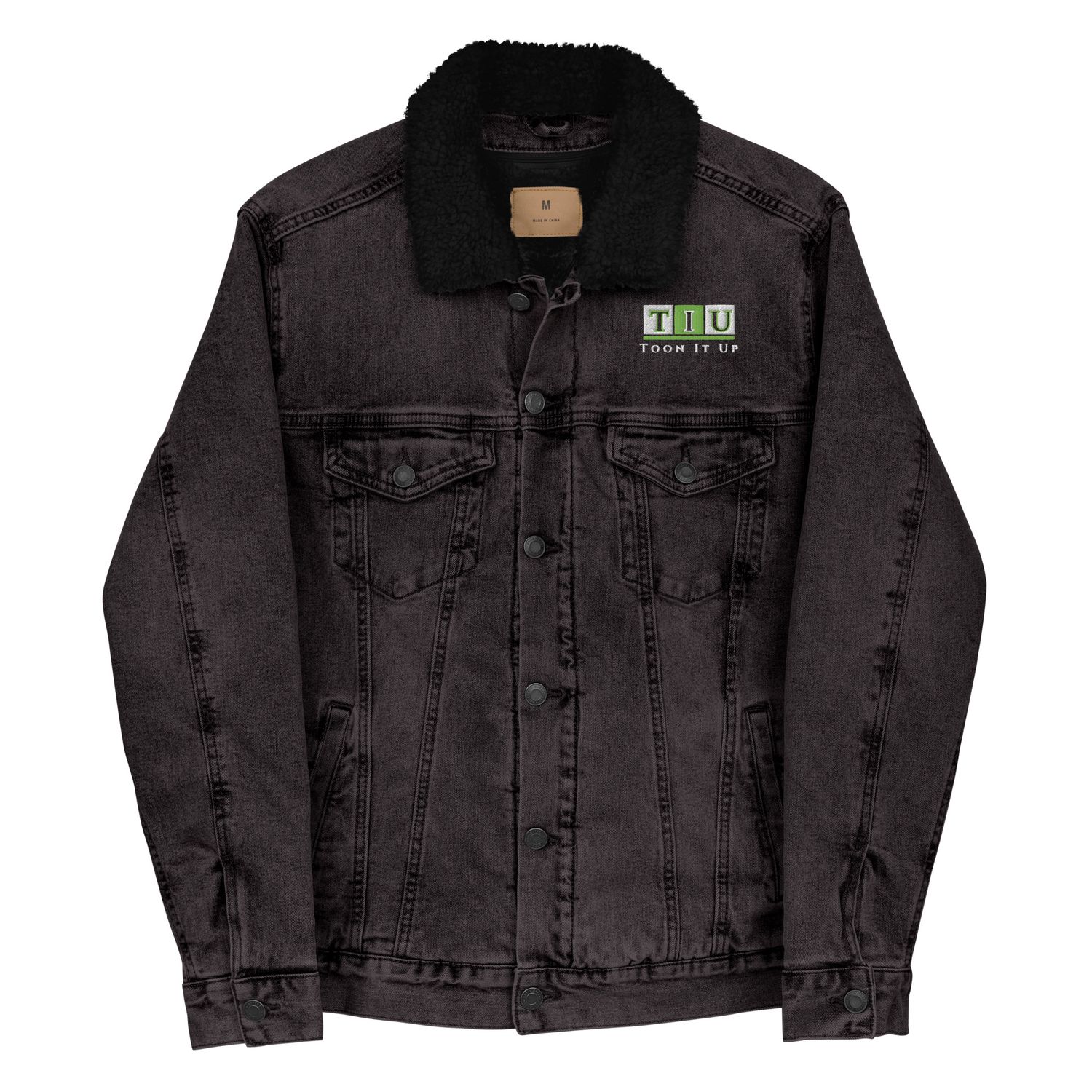 Toon It Up denim sherpa jacket