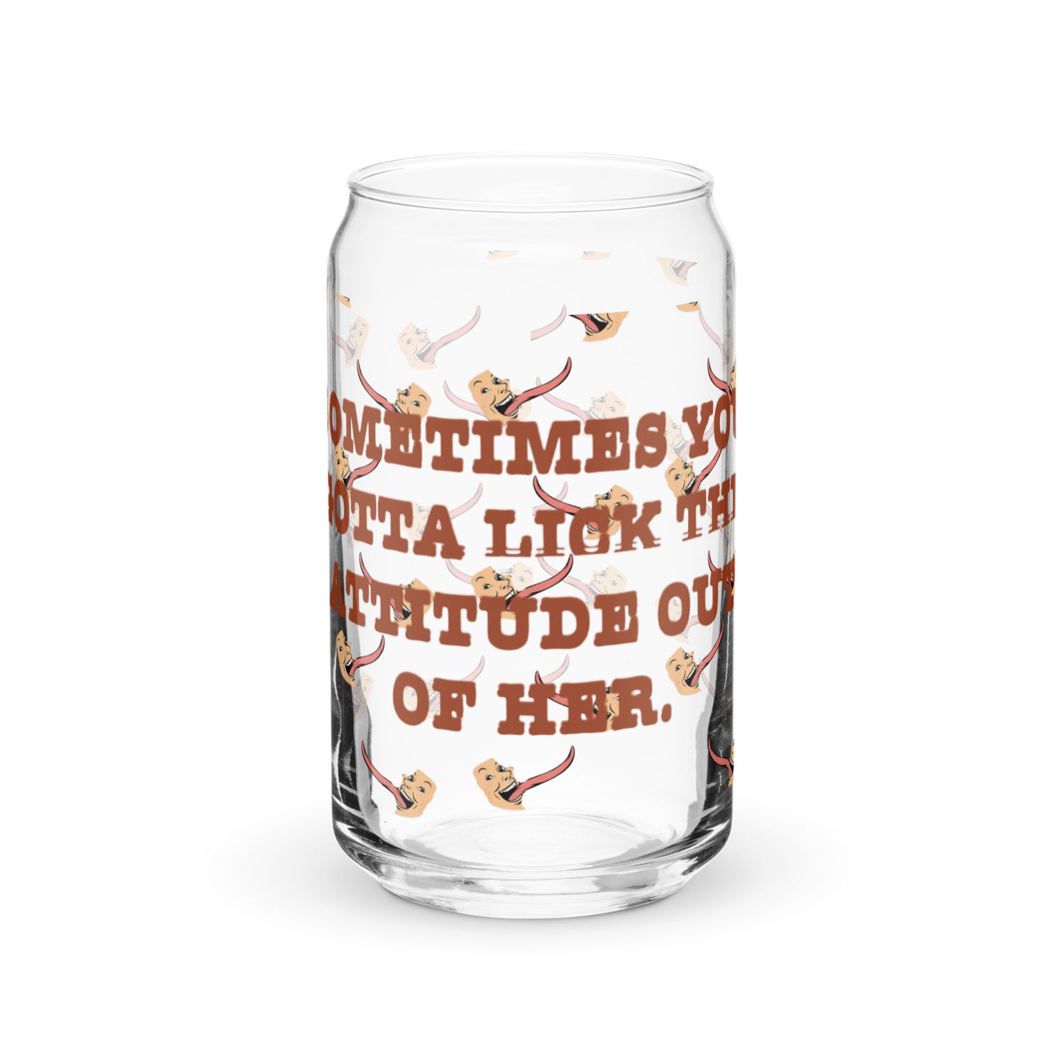 Lick The Attitude Can-shaped glass