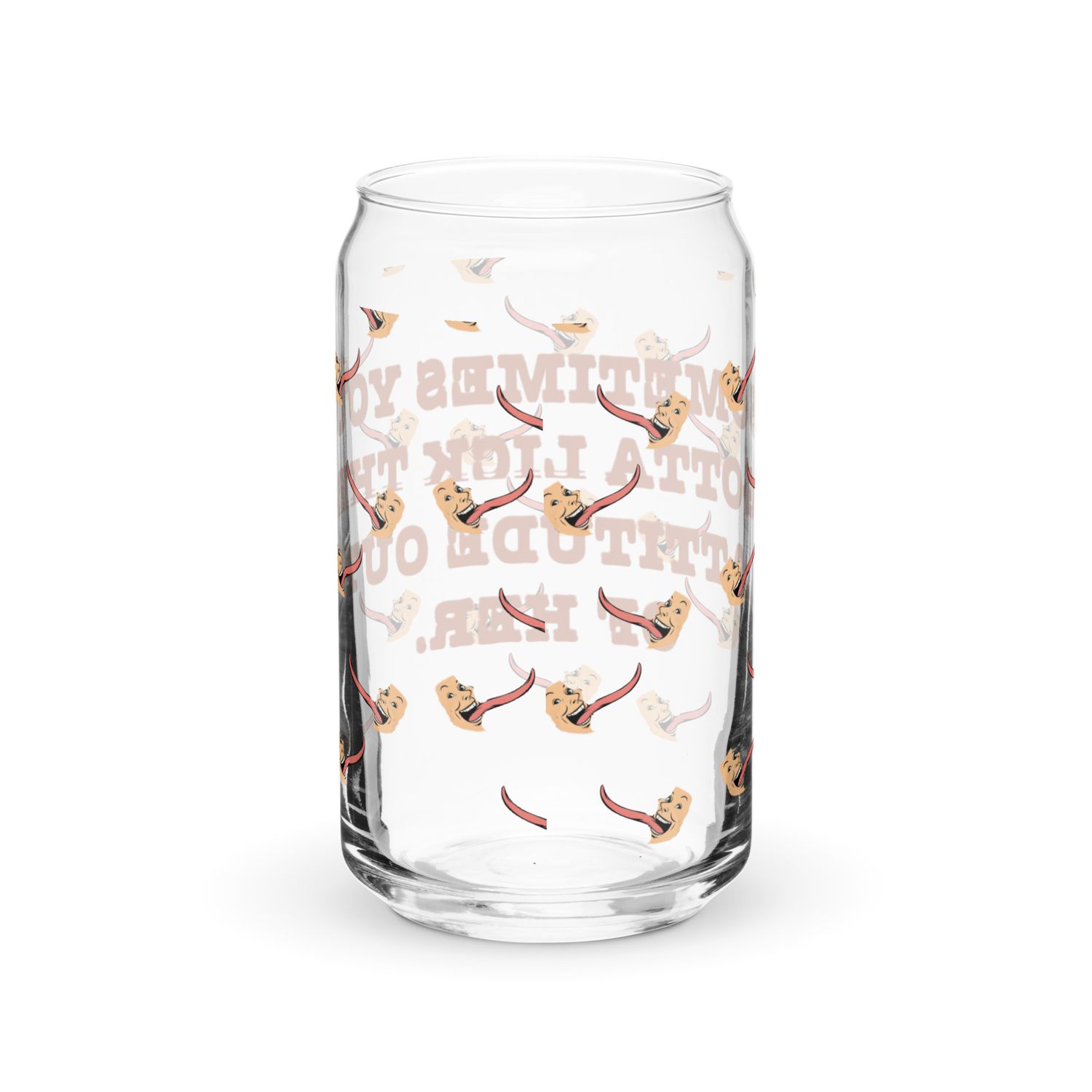 Lick The Attitude Can-shaped glass