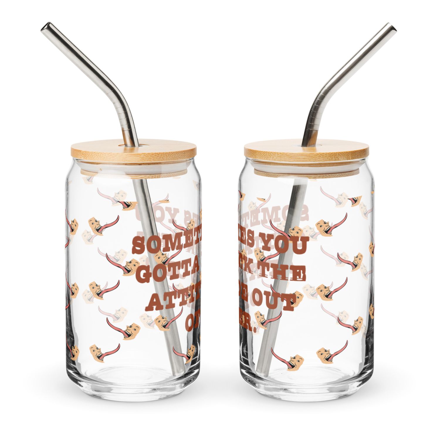 Lick The Attitude Can-shaped glass