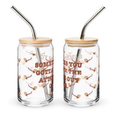 Lick The Attitude Can-shaped glass